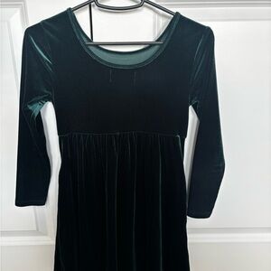 GAP girls Velvet Kids Dress in Green, size M
